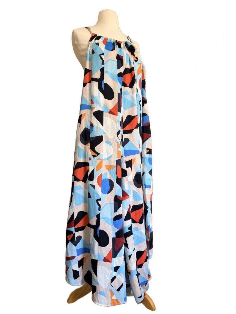 Anthropologie Breezy Wide Leg Jumpsuit Abstract Print